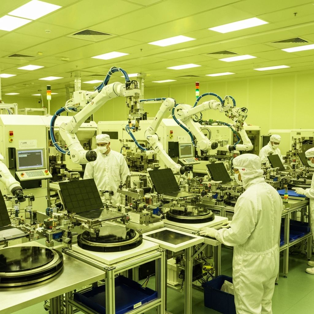 Semiconductor fabrication cleanroom with wafer processing